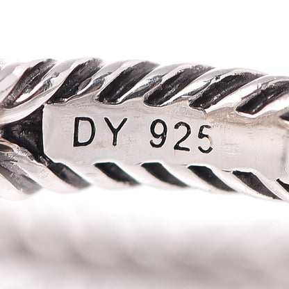David Yurman Sterling Silver Diamond 7mm Petite Albion Pave Ring 52 6 5 of 5