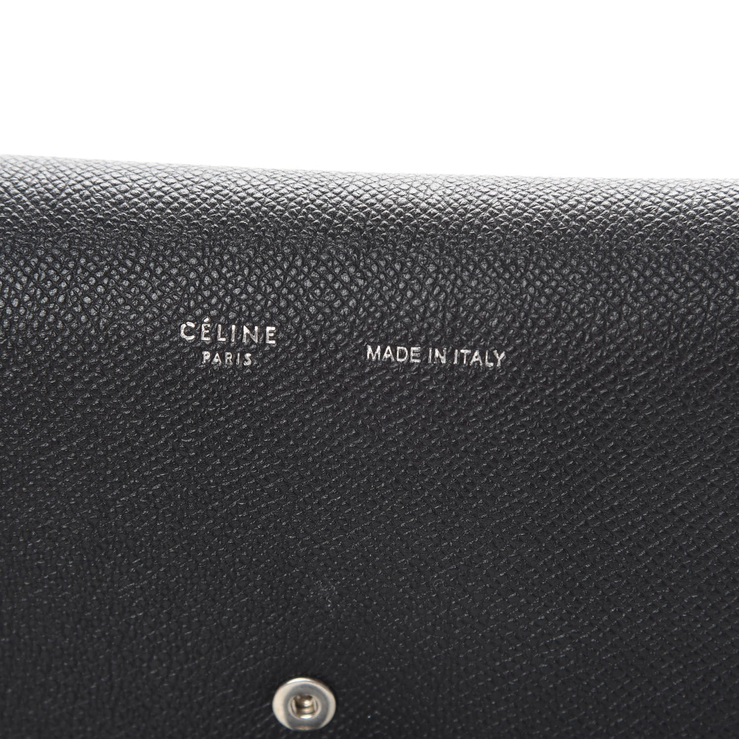 Celine Grained Calfskin Strap Clutch Black 6 of 11