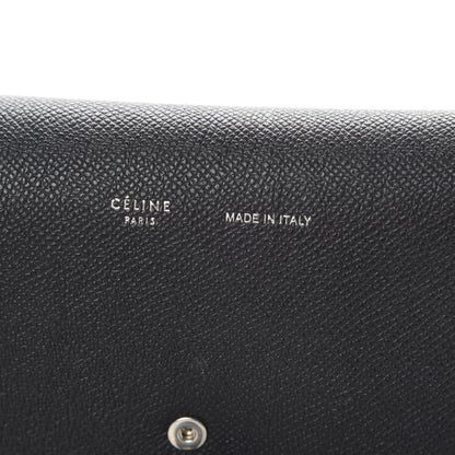 Celine Grained Calfskin Strap Clutch Black 6 of 11