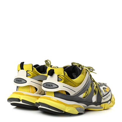 Balenciaga Mesh Nylon Mens Track Sneakers 45 Yellow Black White 4 of 8