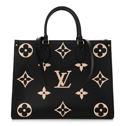 Louis Vuitton Empreinte Monogram Giant Onthego MM Black Beige 1 of 10
