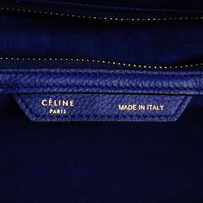 Celine Drummed Calfskin Mini Luggage Indigo 6 of 8