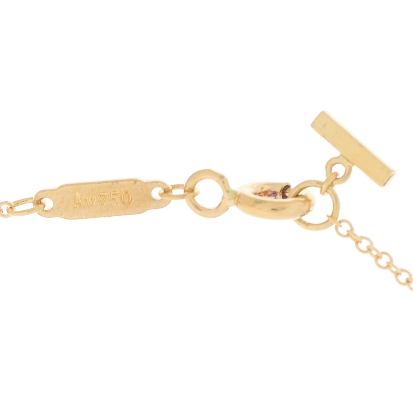 Tiffany 18K Yellow Gold Mini T Smile Pendant Necklace 5 of 5
