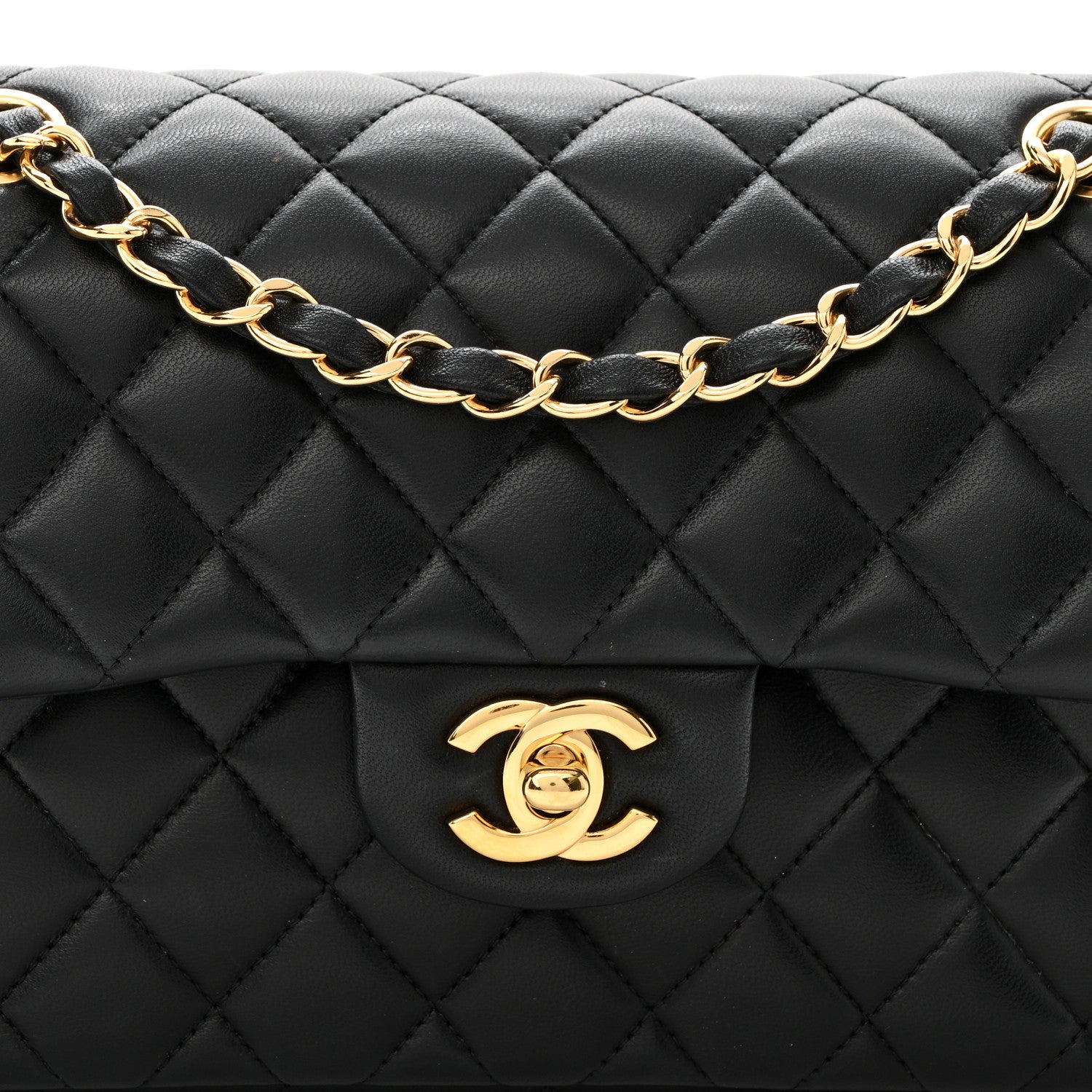 Chanel Lambskin Quilted Small Double Flap Black 8 of 15