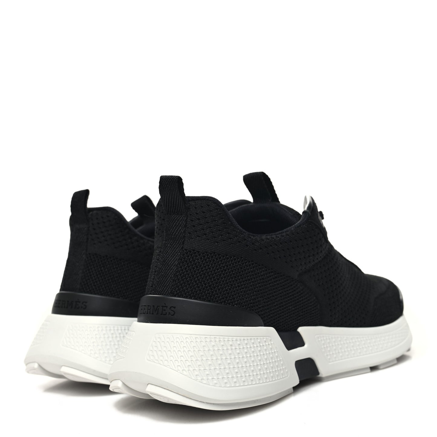 Technical Knit Suede Heros Sneakers 38 Black