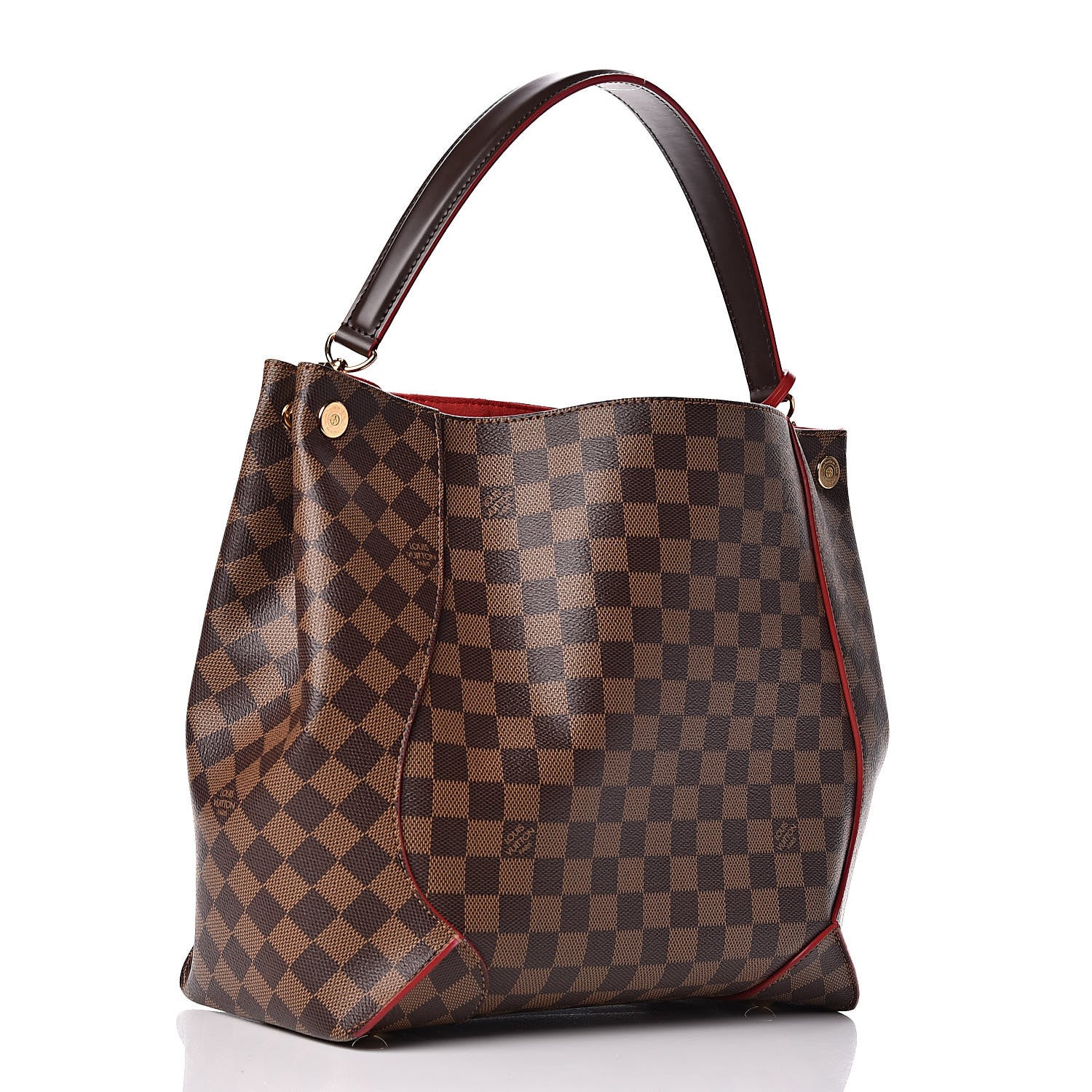 Louis Vuitton Damier Ebene Caissa Hobo Cherry 3 of 9