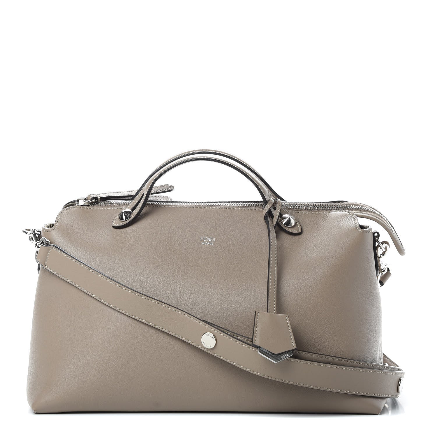 Fendi Vitello Dolce Large By The Way Boston Bag Tortora 1 of 11
