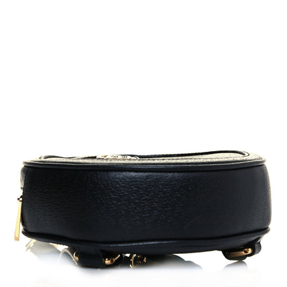 Gucci Grained Calfskin Web Mini Ophidia Round Backpack Black 3 of 8