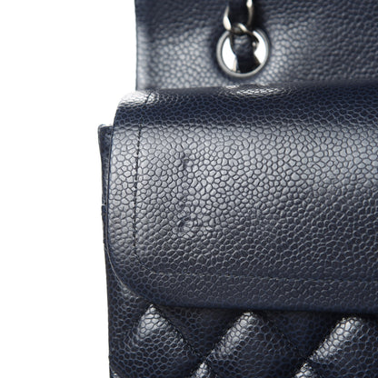 Chanel Caviar Quilted Medium Double Flap Navy 14 of 15