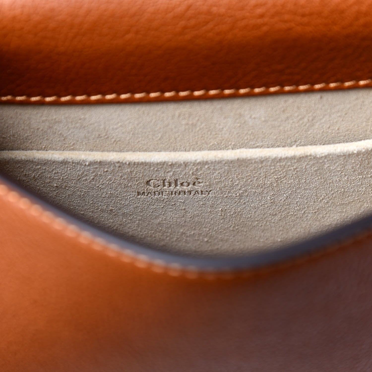 Chloe Calfskin Suede Small Nile Bracelet Bag Caramel 6 of 9