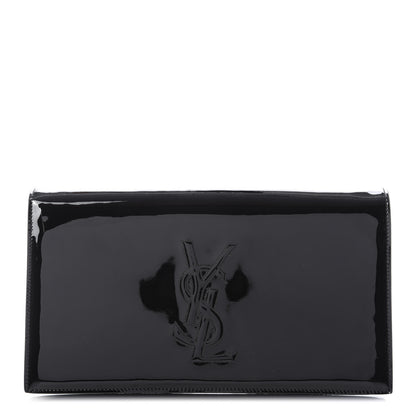 Saint Laurent Patent Monogram Large Belle De Jour Clutch Black 1 of 9