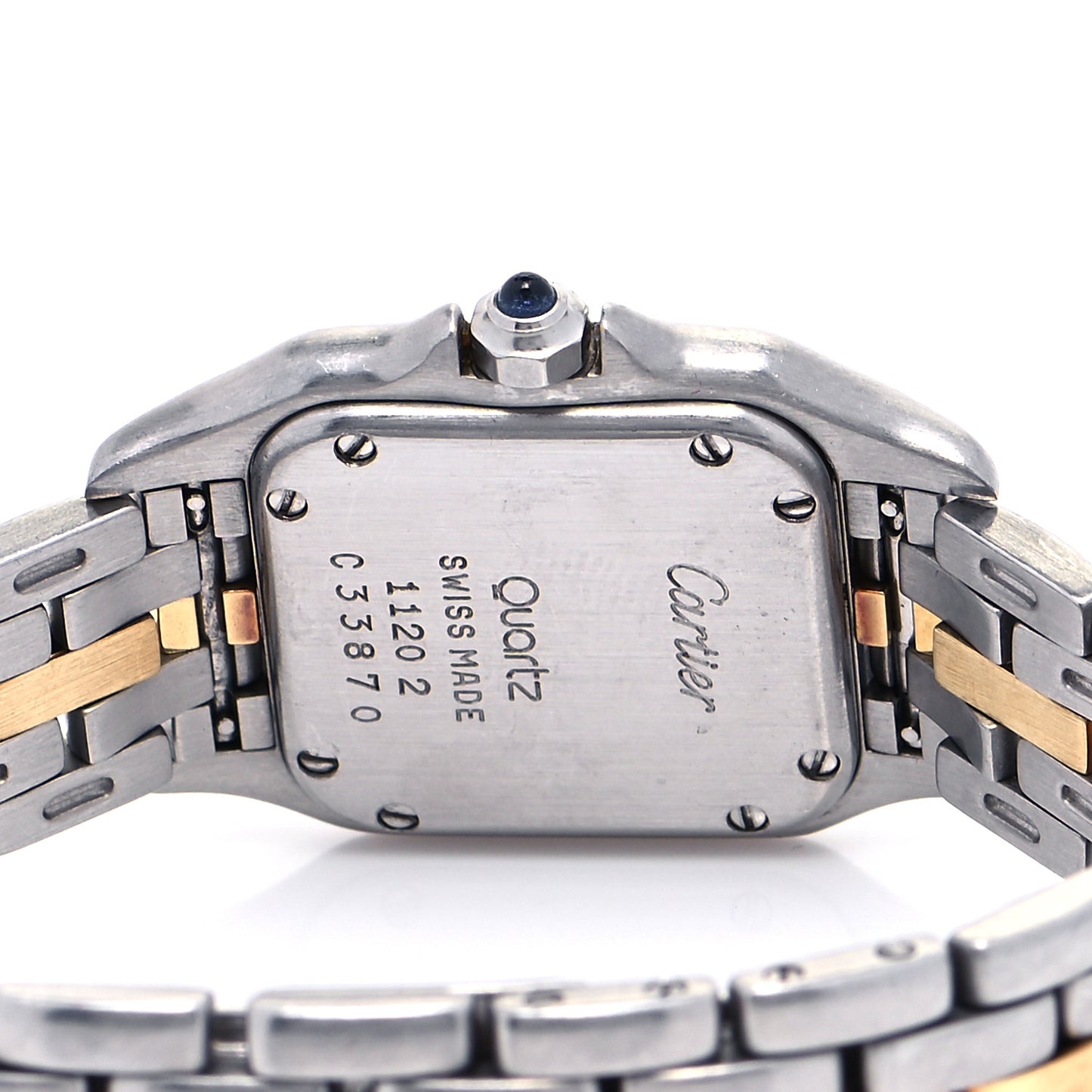 Stainless Steel 18K Yellow Gold 22mm Panthere Quartz Watch
