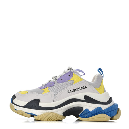 Balenciaga Fabric Mesh Womens Triple S Sneakers 36 White Purple Yellow 1 of 16