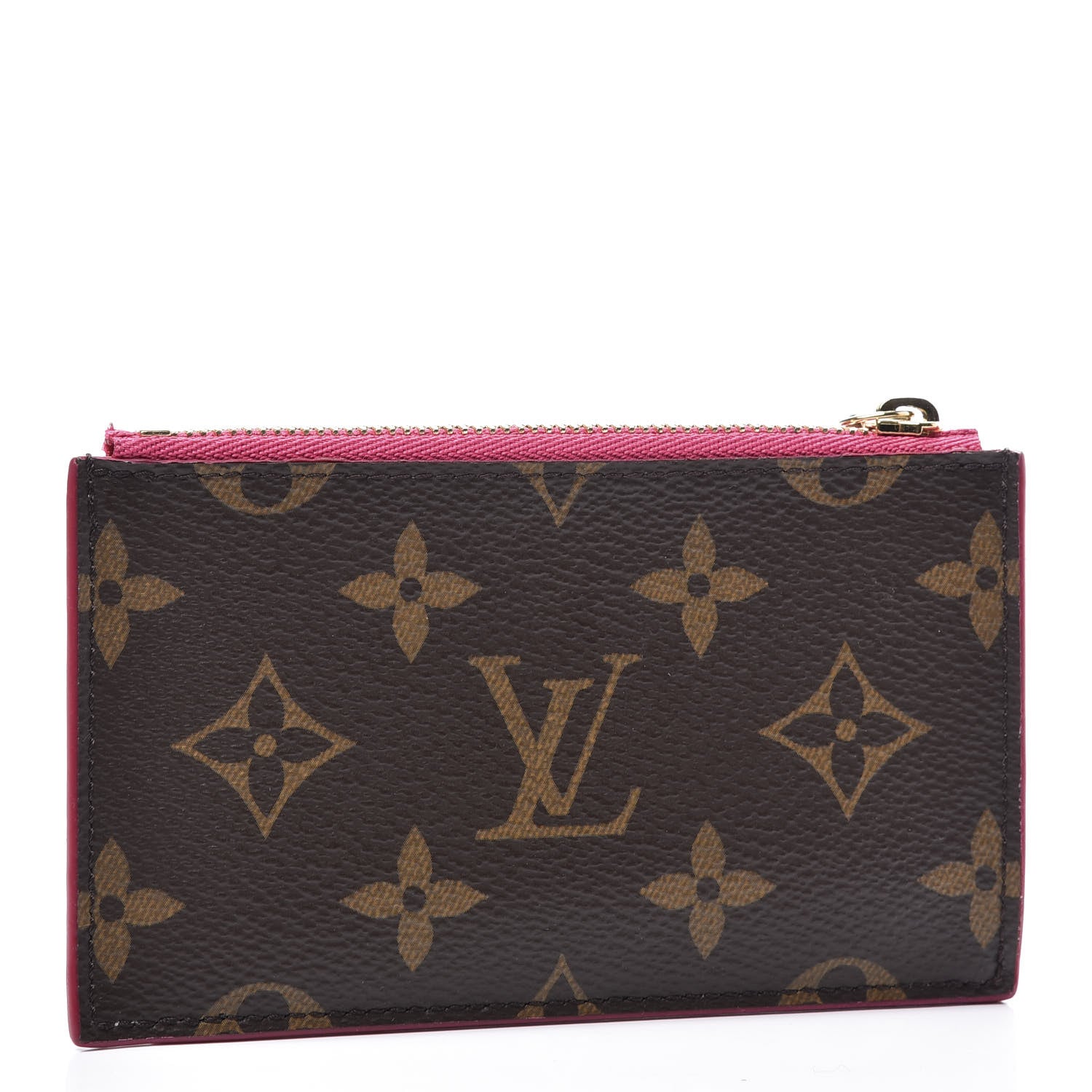 Louis Vuitton Monogram Blooming Flowers Zipped Card Holder Hot Pink Rose Ballerine 2 of 8