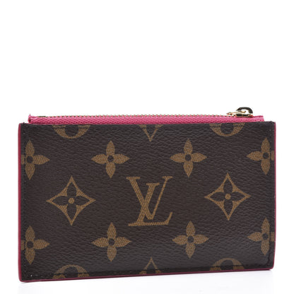 Louis Vuitton Monogram Blooming Flowers Zipped Card Holder Hot Pink Rose Ballerine 2 of 8