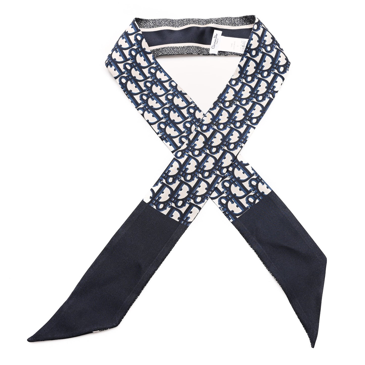 Silk Oblique Mitzah Scarf Blue