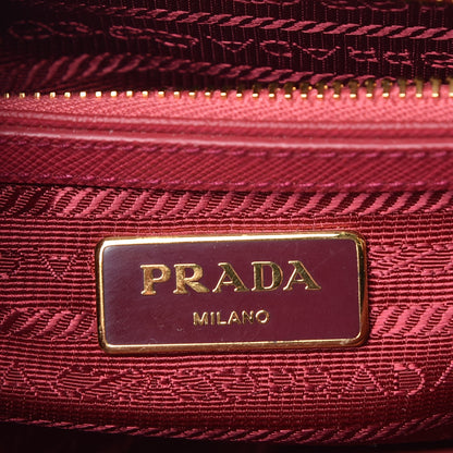 Prada Saffiano Mini Galleria Double Zip Tote Peonia 7 of 10