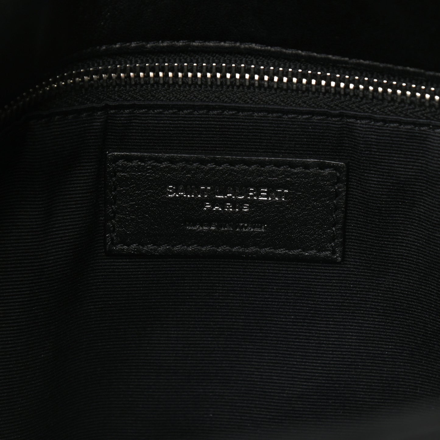 Lambskin Quilted Medium Loulou Puffer Monogram Chain Satchel Black