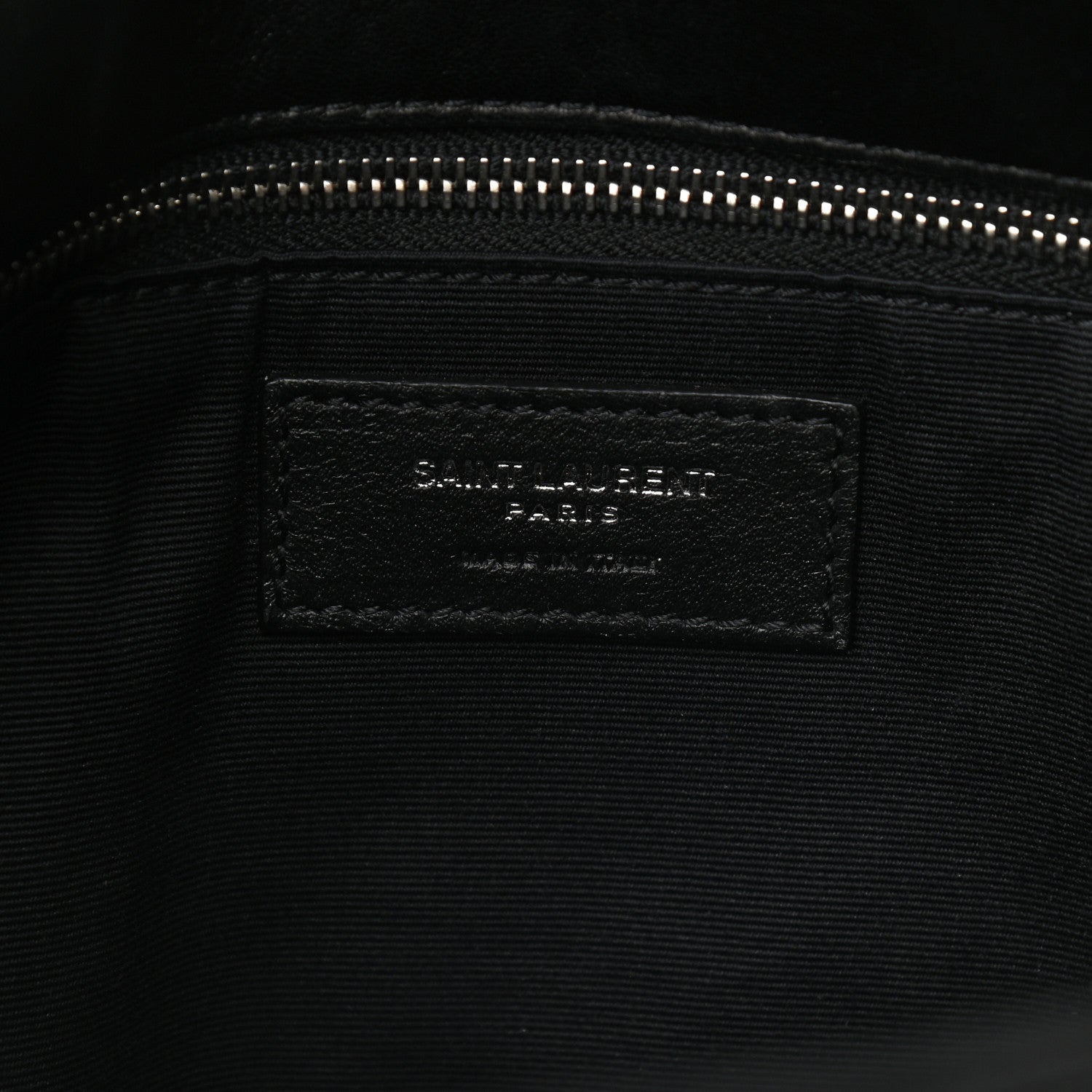Saint Laurent Lambskin Quilted Medium Loulou Puffer Monogram Chain Satchel Black 6 of 9