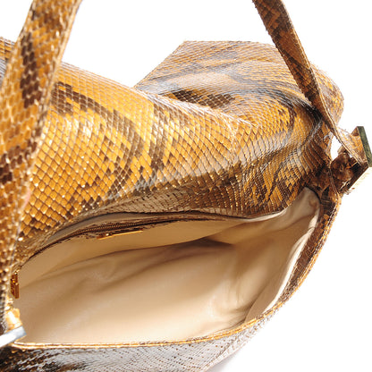 Fendi Vintage Python Mama Baguette Brown 12 of 16