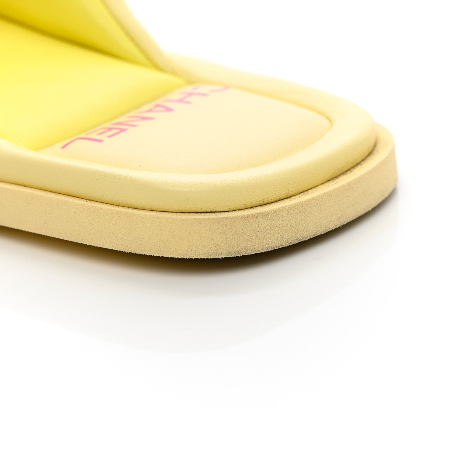 Chanel Lambskin CC Thong Sandals 40 Yellow 11 of 17
