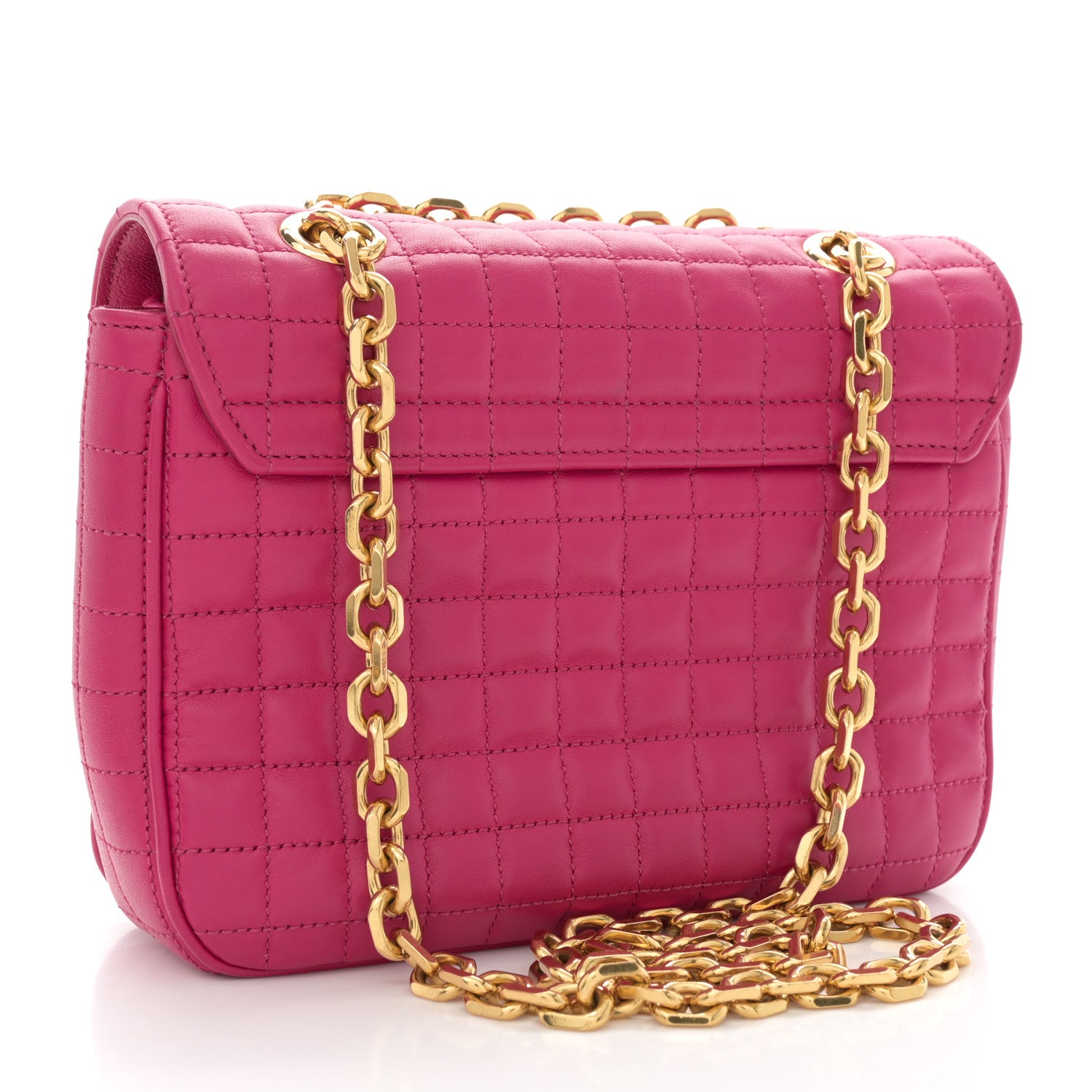 Celine Calfskin Quilted Small C Bag Pink 3 of 11