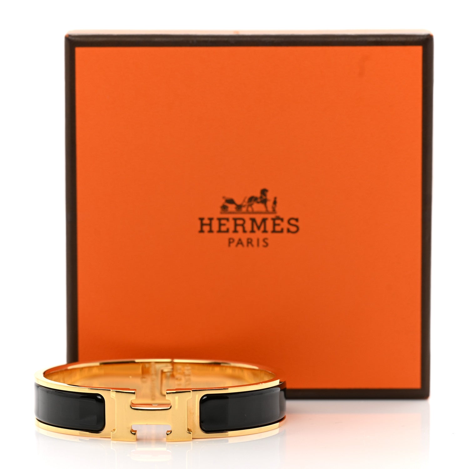 Hermes Enamel Narrow Clic Clac H Bracelet PM Black 5 of 5