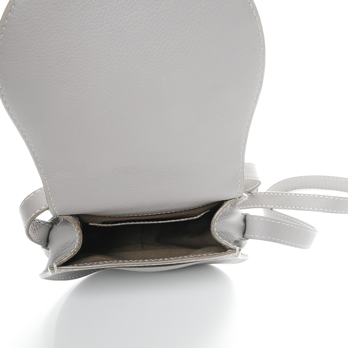Calfskin Mini Marcie Round Crossbody Bag Cashmere Grey