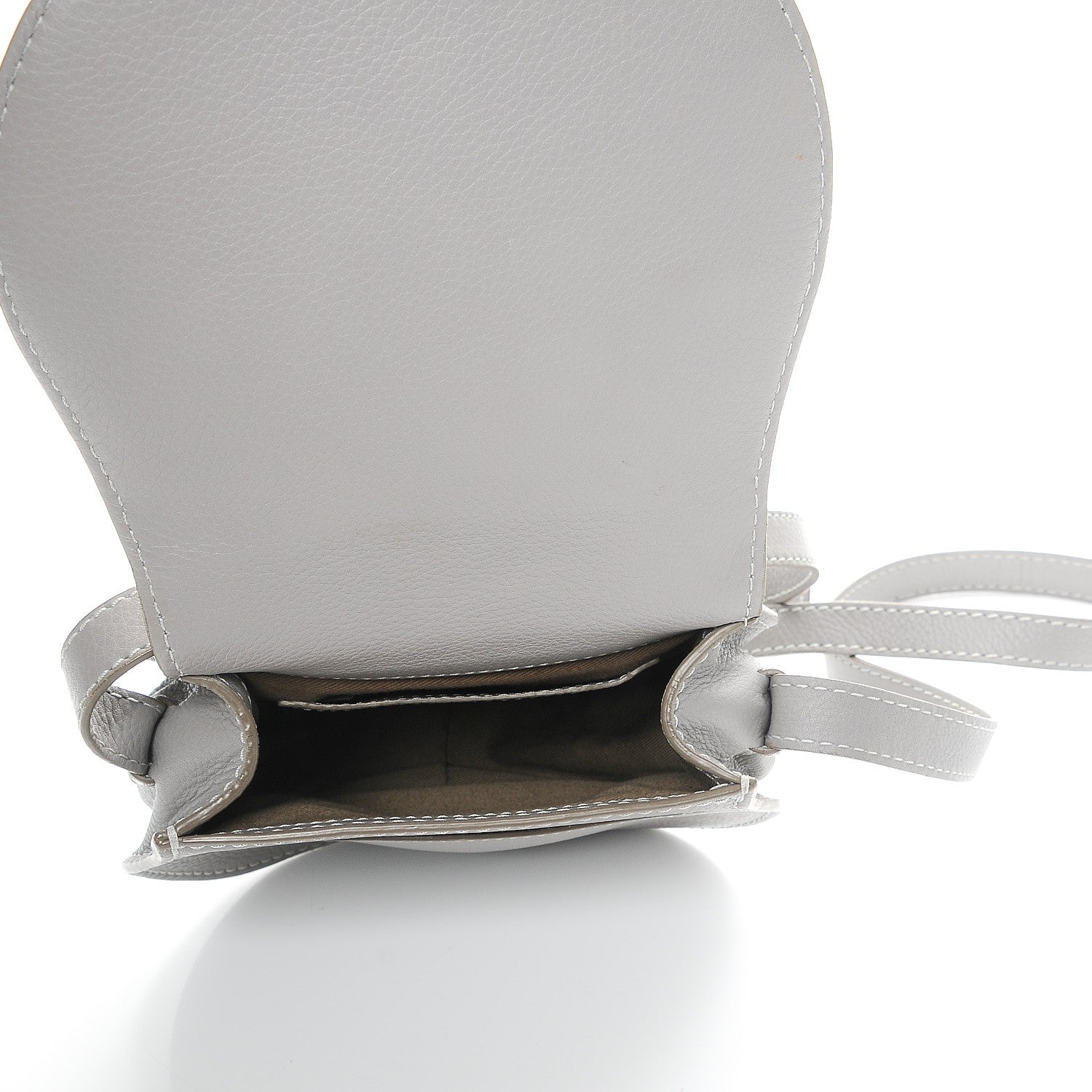 Chloe Calfskin Mini Marcie Round Crossbody Bag Cashmere Grey 5 of 8