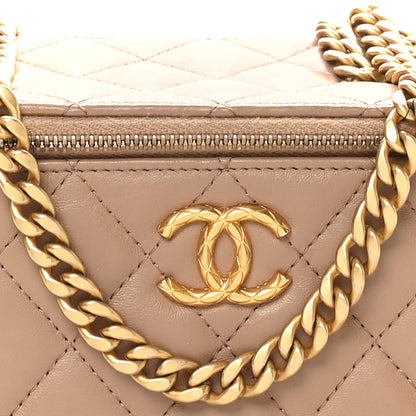 Chanel Lambskin Quilted Small Pillow Crush Vanity Case With Chain Beige 8 of 10
