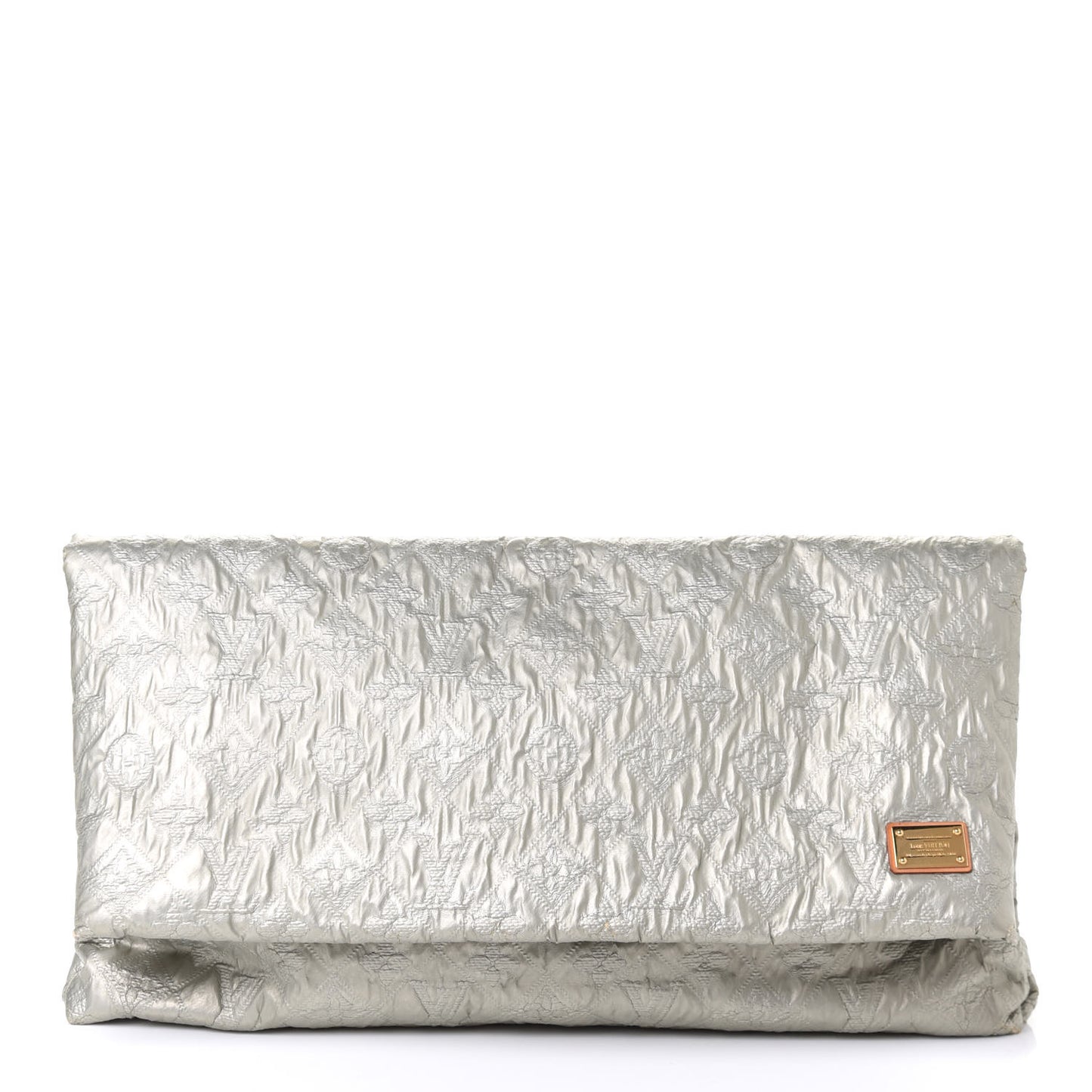 Jacquard Quilted Monogram Limelight Clutch GM Perle