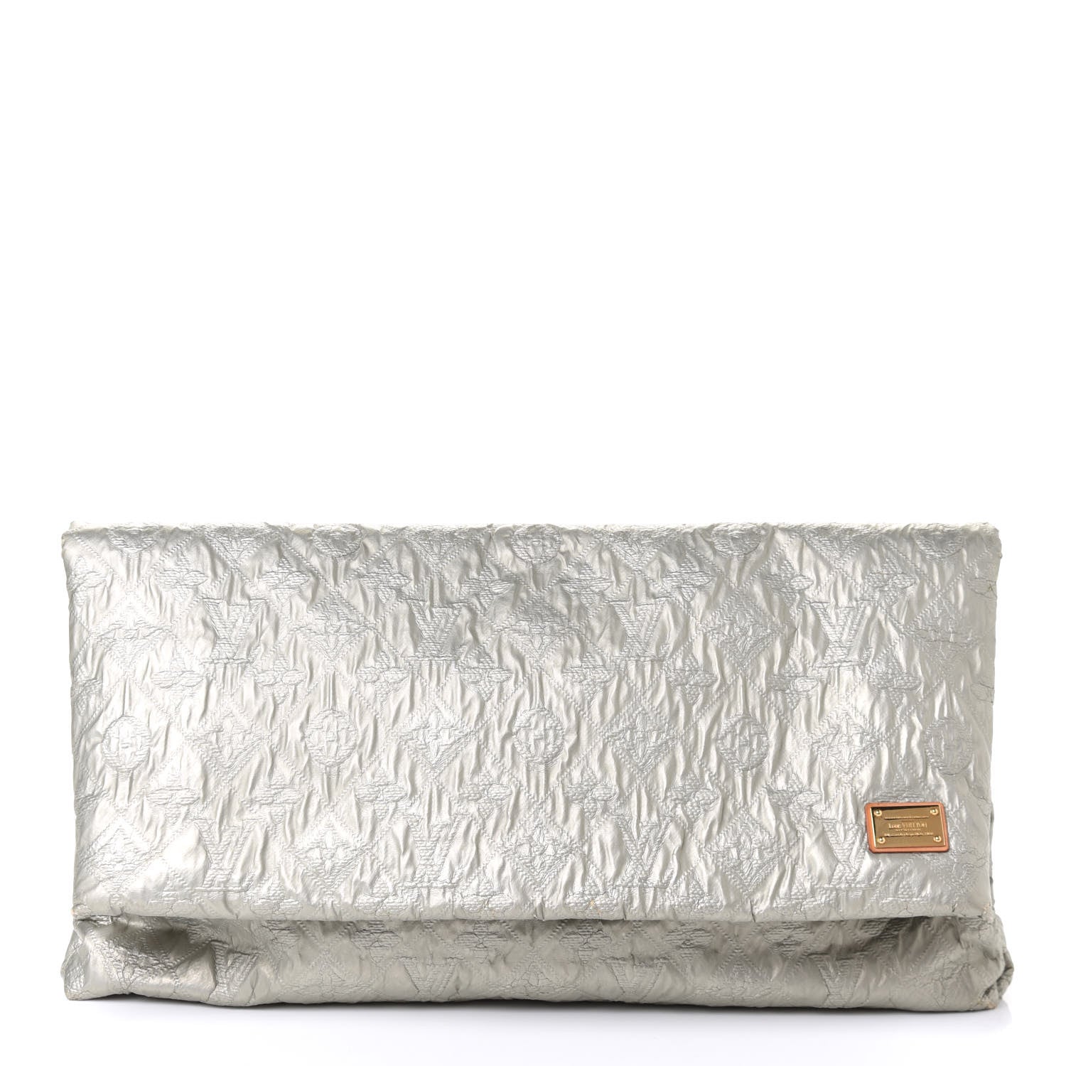 Louis Vuitton Jacquard Quilted Monogram Limelight Clutch GM Perle 1 of 4