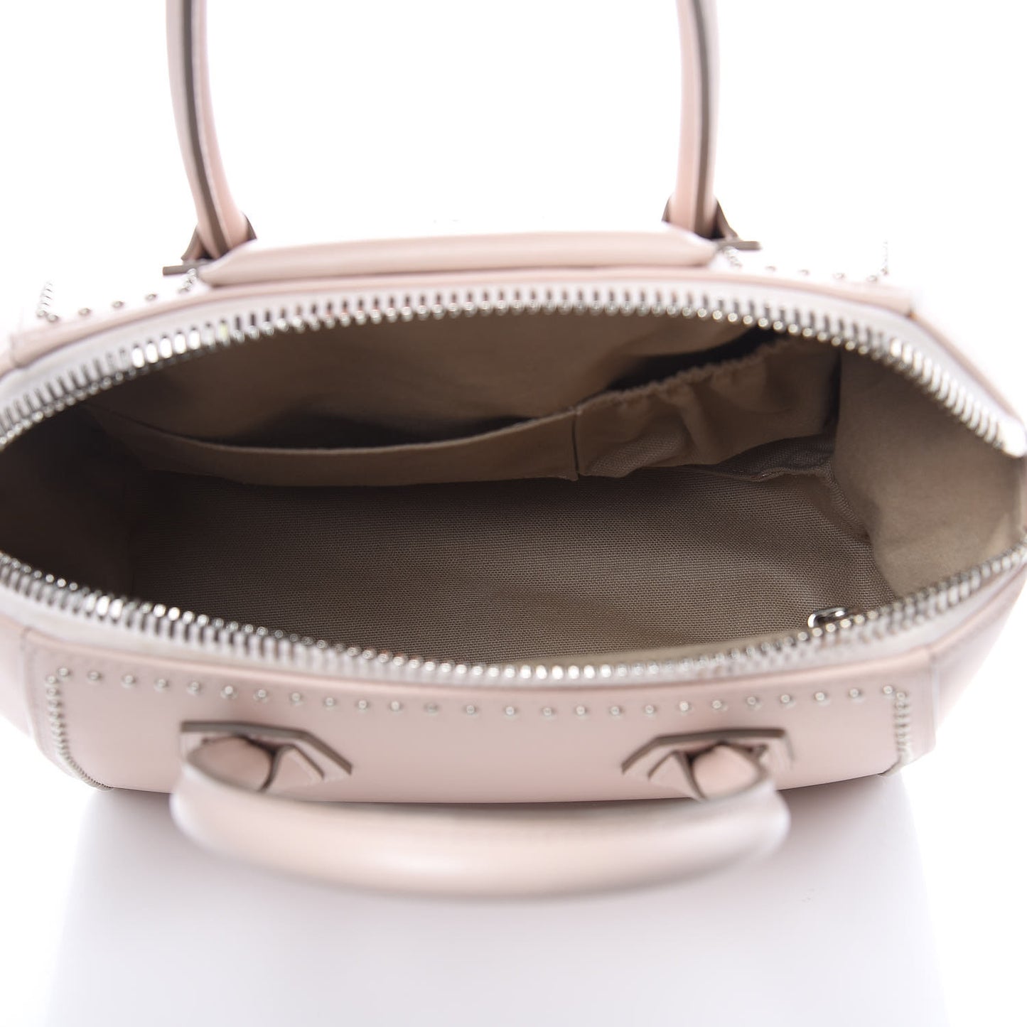 Calfskin Small Studded Antigona Nude Pink