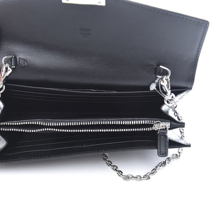 MCM Visetos Calfskin Large Patricia Wallet On Chain Black 6 of 9