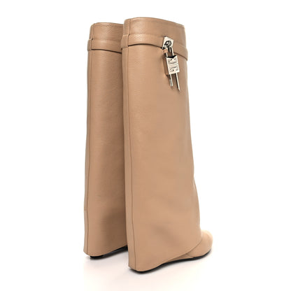 Givenchy Calfskin Shark Lock Pant Boots 40.5 Beige 4 of 9