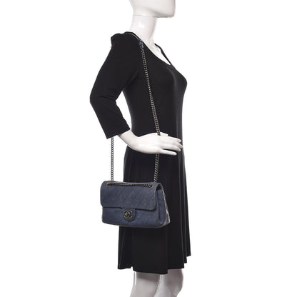 Chanel Caviar Quilted Medium Simply CC Flap Blue 2 of 11