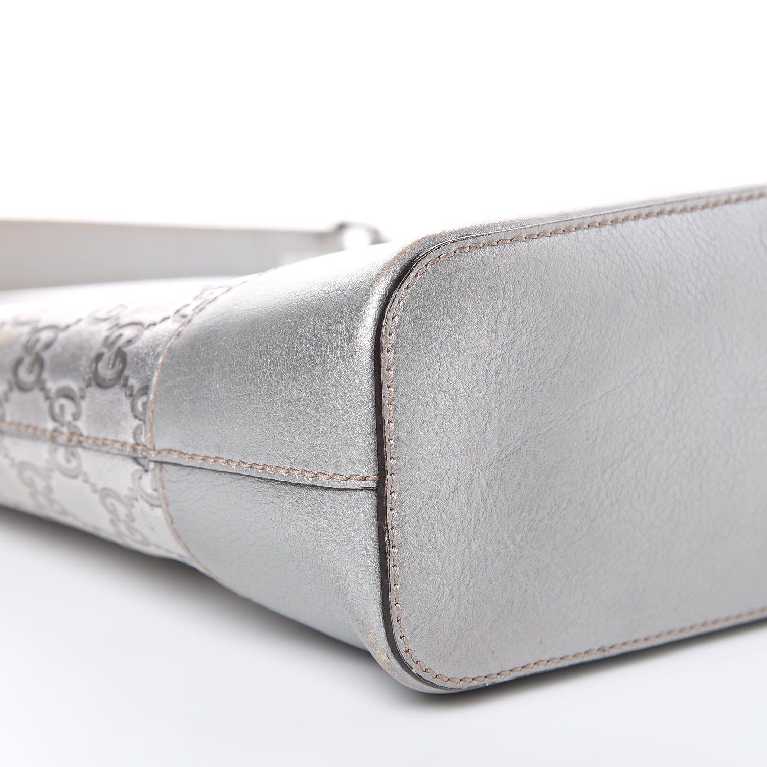 Gucci Guccissima Small Shoulder Bag Silver 8 of 14