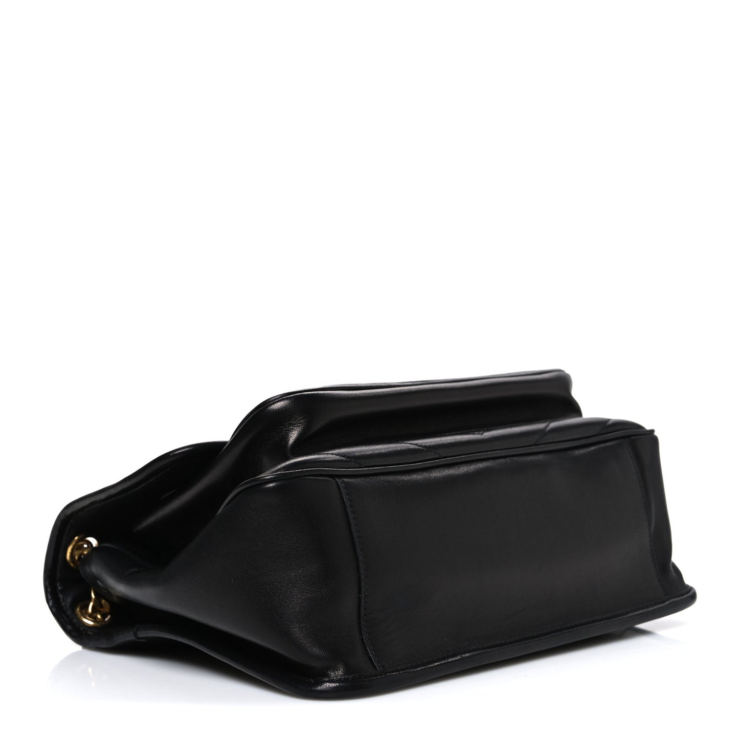 Lambskin Matelasse Monogram Medium Niki Chain Satchel Black
