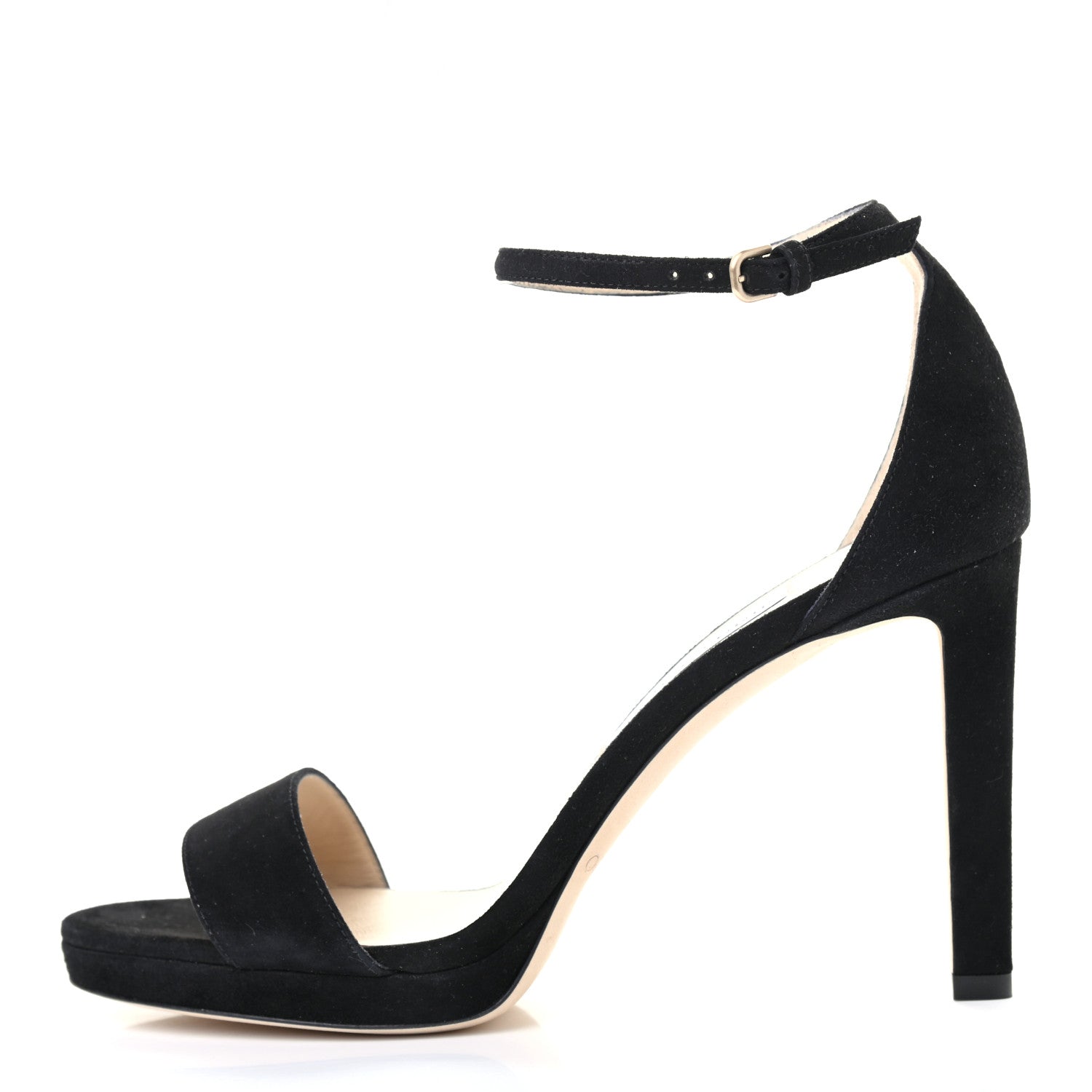 Jimmy Choo Suede Misty 120 Sandals 39.5 Black 1 of 6