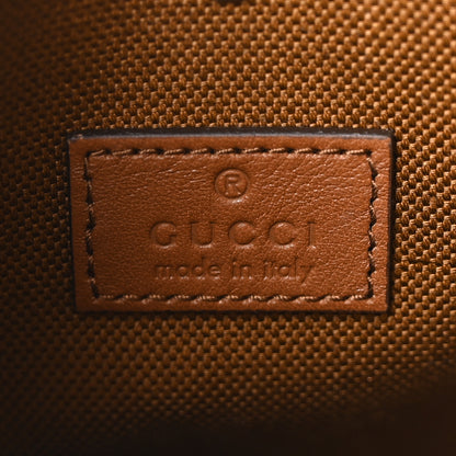 Gucci GG Calfskin Embossed Emblem Small Bucket Bag Brown 6 of 10