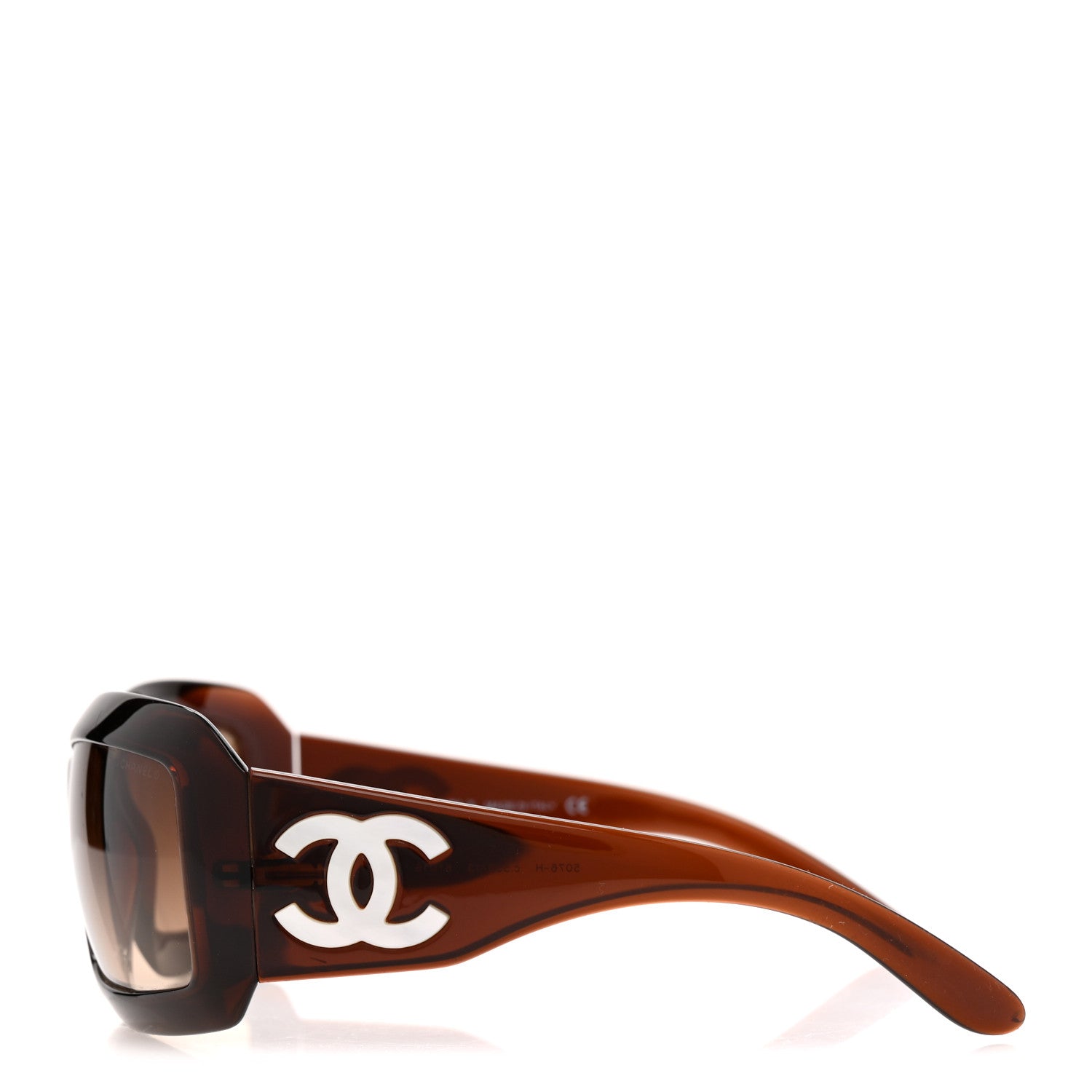 Chanel Mother of Pearl CC Sunglasses 5076-H Brown 3 of 8