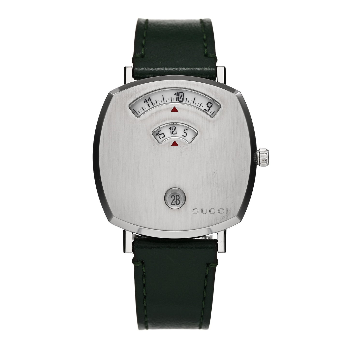 Stainless Steel Calfskin 35mm Grip Quartz Watch Green