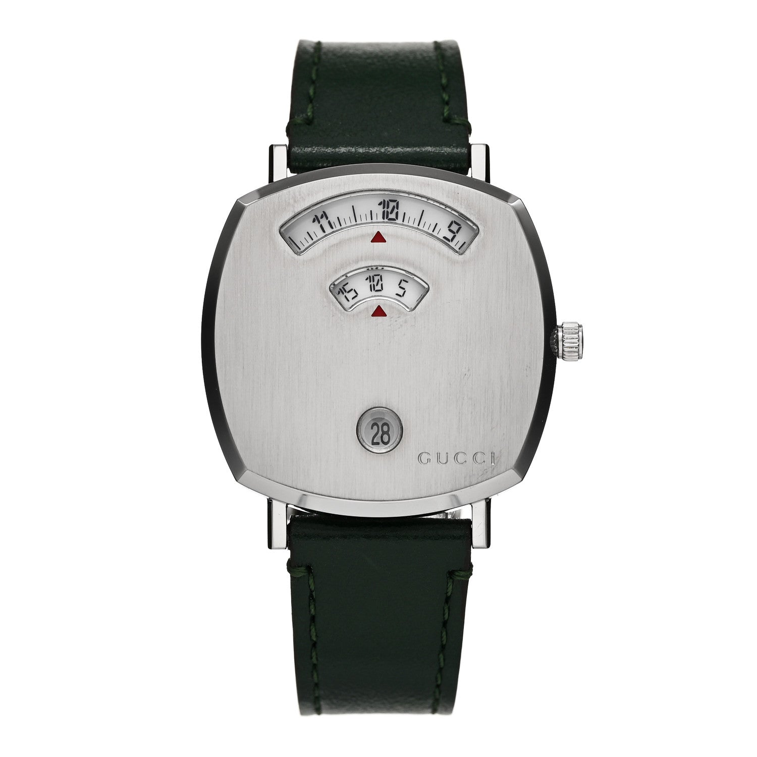 Gucci Stainless Steel Calfskin 35mm Grip Quartz Watch Green 1 of 4