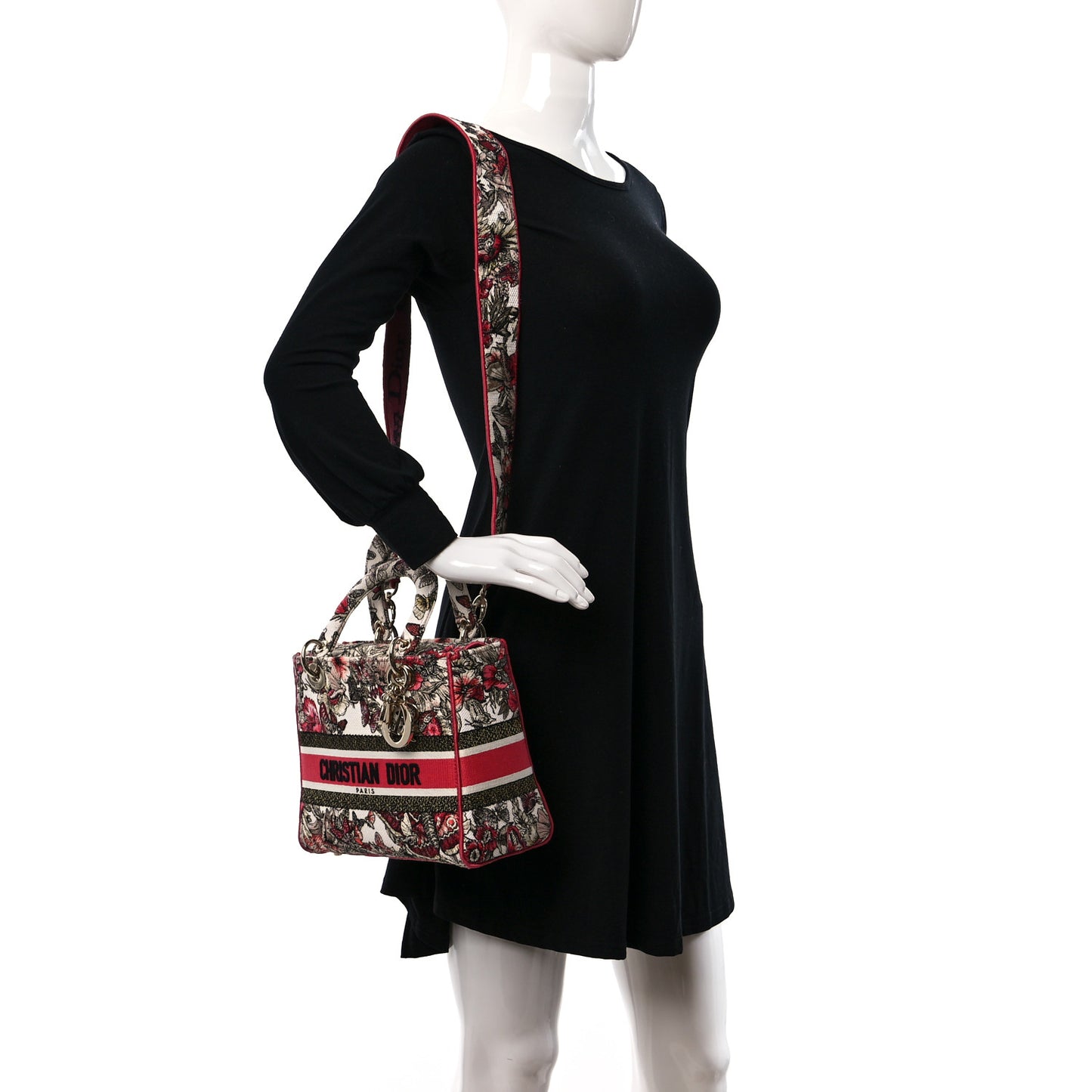 Canvas Embroidered Butterfly Print Medium Lady D-Lite Multicolor