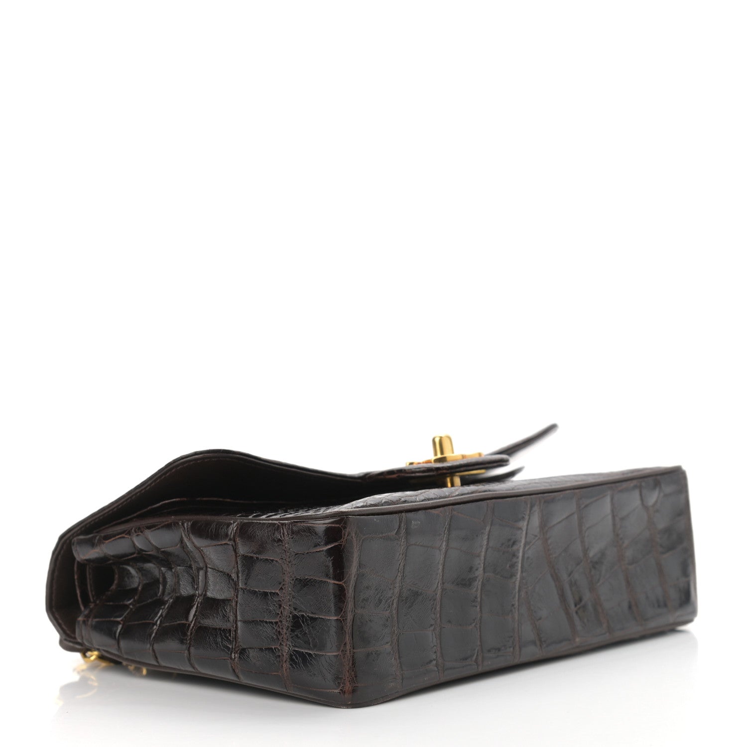 Chanel Alligator Small Double Flap Brown 4 of 11