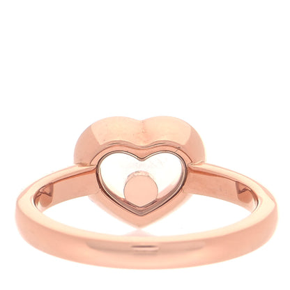 Chopard 18K Rose Gold Diamond Happy Diamonds Heart Ring 53 6.5 3 of 6