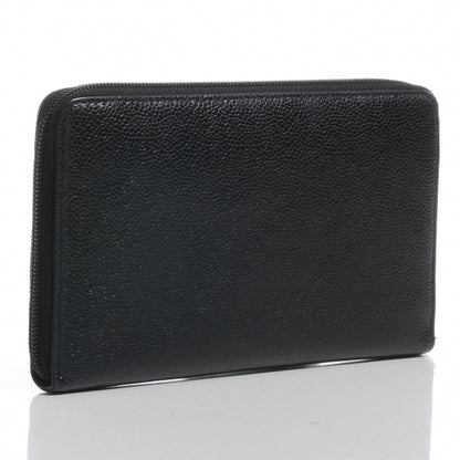 Chanel Caviar Zip Around Wallet Black 3 of 9