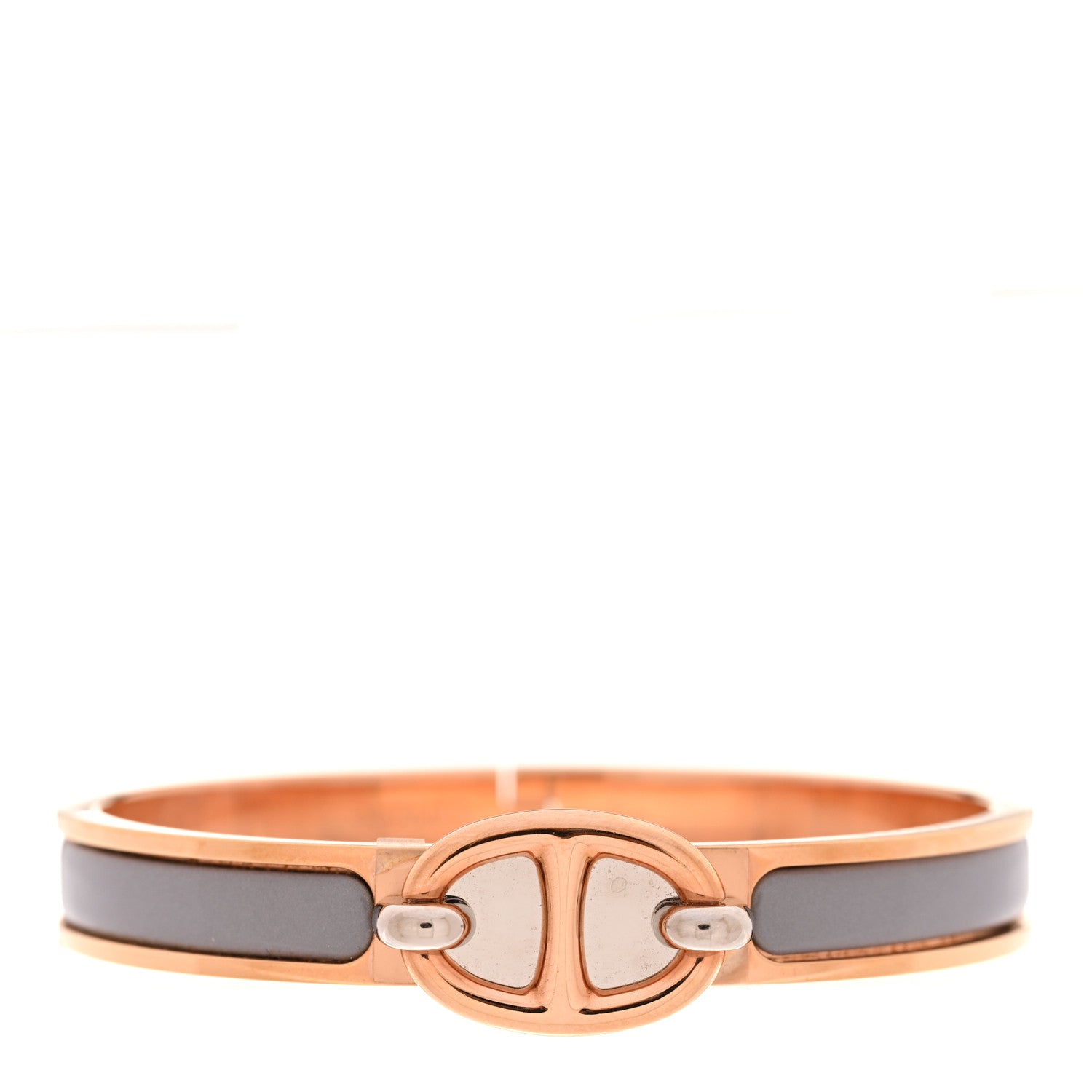 Hermes Enamel Mini Clic Chaine d'Ancre Bracelet PM Gris 1 of 4