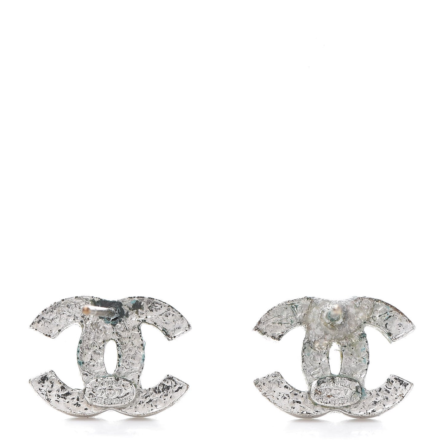 Crystal Mini Timeless CC Earrings Silver