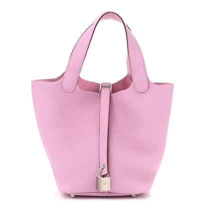 Hermes Taurillon Clemence Picotin Lock 18 PM Mauve Sylvestre 1 of 10